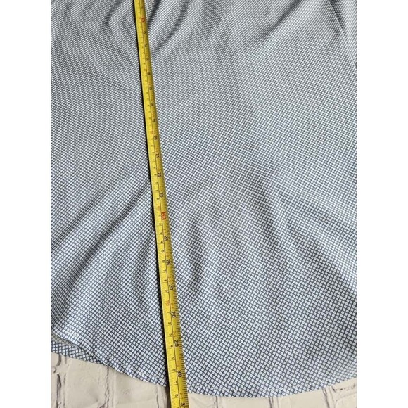 Report Collection X4 Performance Stretch Men’s Dress Shirt XL 17 34/35 Blue Geom - Picture 3 of 11